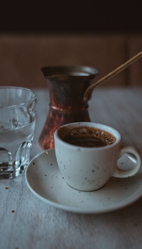 Greek coffee and cake sweet greece